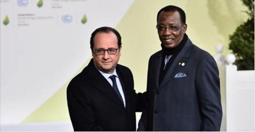 Presidente francese Hollande e del Ciad Idriss Deby
